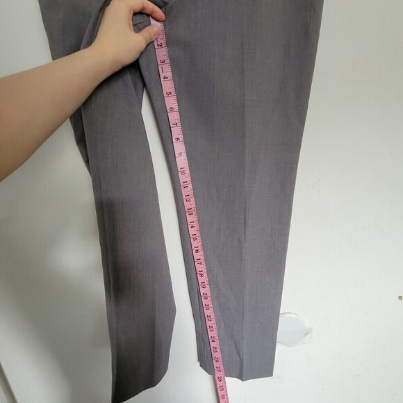 Vince Camuto Gray Straight Leg Long Trouser Career Pants Slacks Size 12 Petite - Picture 8 of 11